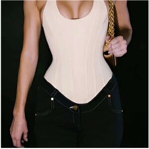 Micas cream corset top